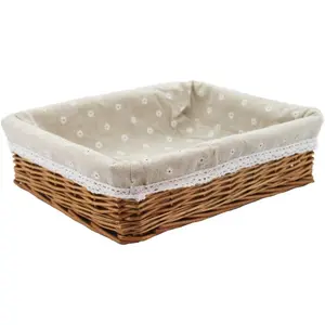 , Wicker Storage basket, Rectangular Storage Basket, Arts and Crafts. ()