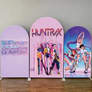 15-day 2D Flat Delivery Galaxy Hunters Arch Backdrop Cover for Anime Themed Birthday Party