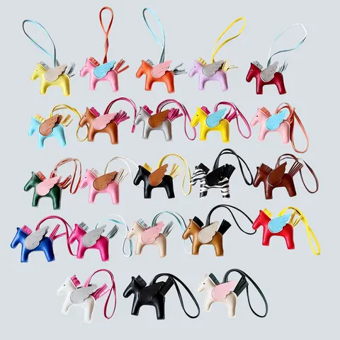 Cute Trendy PU Leather Pony Bag Charm - Soft, Easy to Clean, Durable, Vegan-Friendly Accessory for All Seasons Adorning Handbags, Purses | Colorful Bag Charms & Twillies