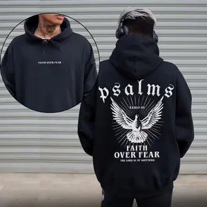 Faith Over Fear Hoodie Bible Verse Hoodie Christian Clothes Christian Merch Jesus Is King Motivational Hoodie Religious Hoodie Jesus hoodie