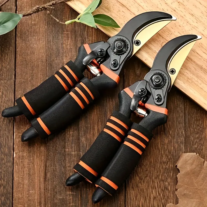 Premium Titanium Bypass Pruning Shears 8.5" – Super Sharp Heavy Duty Garden Clippers for Plants, Flowers, Shrubs & Branches