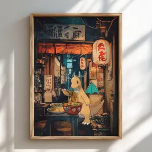 Dragonite Ramen Poster | Japanese Wall Art Print