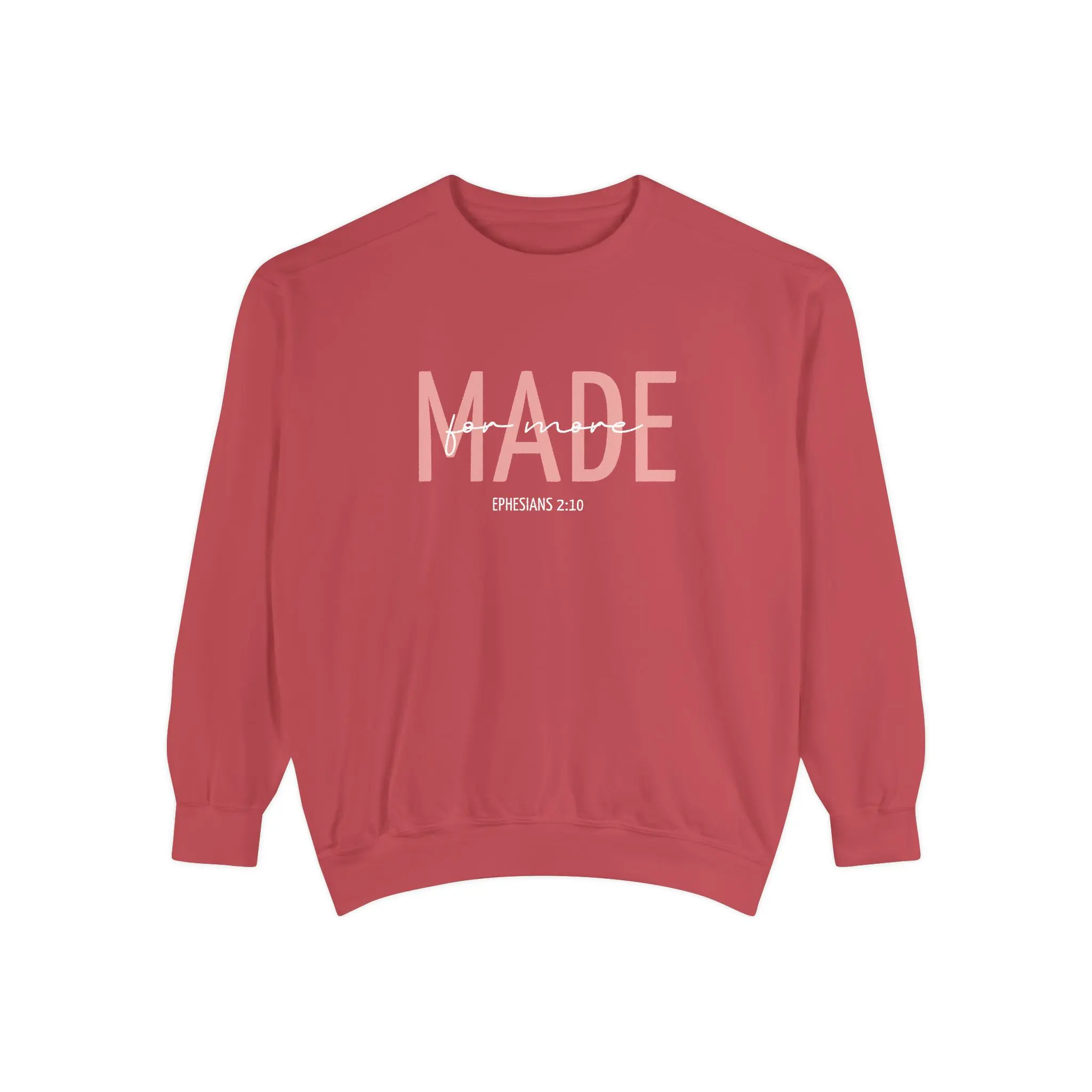 Made for More Bible Verse Sweater, Inspirational Cozy Sweatshirt, Bible Lightweight Stylish Sweater, Christian Faith Relaxed Wooly, Versatile Breathable Bible Verse Pullover