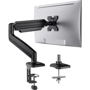 Single  Mount, Adjustable  Arm for 13-34 Inch Screen Up to 22lbs, C-Clamp & Grommet Base,  Stand for Work and Gaming, VESA 75x75mm or 100x100mm