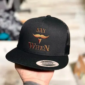 Vintage Doc Holliday Say when SnapBack Hat Western Country Trucker Cap