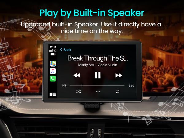 8” Wireless Apple CarPlay Screen for Car with Android Auto & 1080P Backup Camera, Rotatable Touchscreen Car Stereo, Vertical & Horizontal Mode, Bluetooth, GPS Navigation, Mirror Link