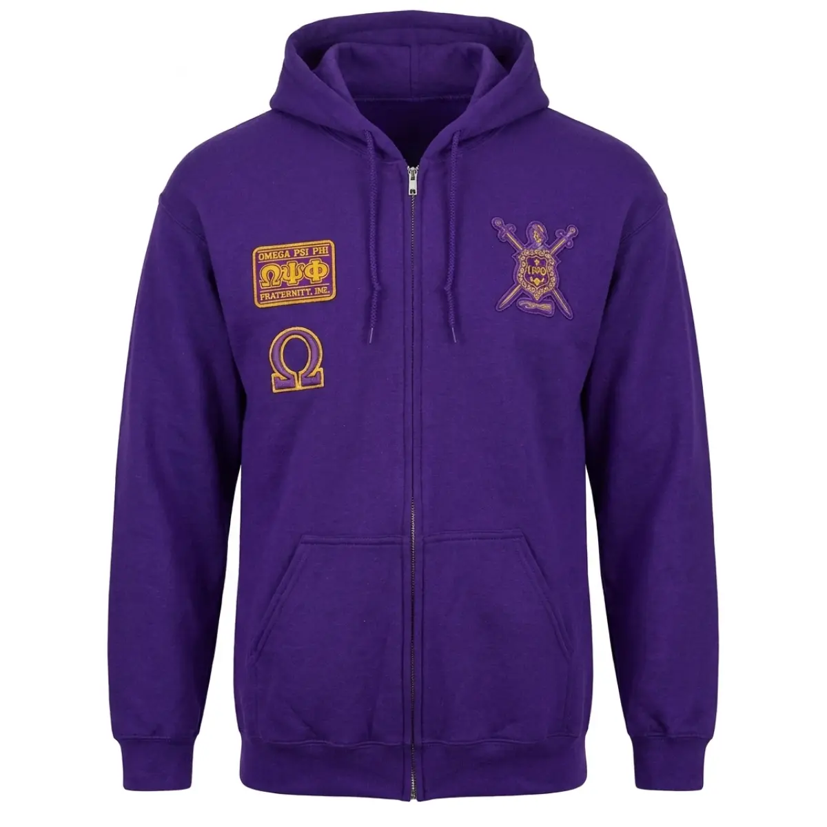 Omega Psi Phi - 3 Full Zip Hoodie | House of Greeks