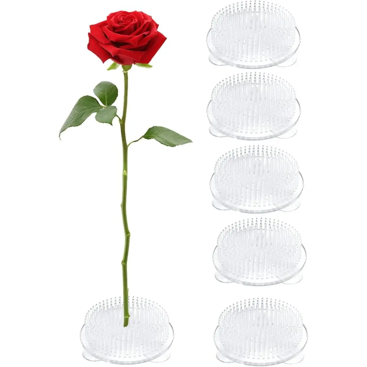6PCS Flower Clear Plastic Floral for Arrangements Vase DIY Home Decor Floral Crafts