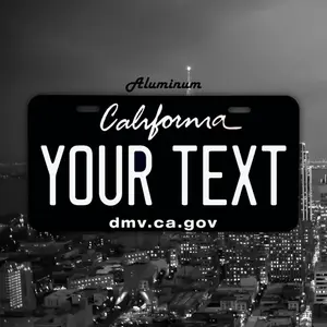 12x6 California CA Blacked Out Your text Personalized License Tag Durable Thickened Aluminum Rust Proof and UV Resistantvehicle decor plate