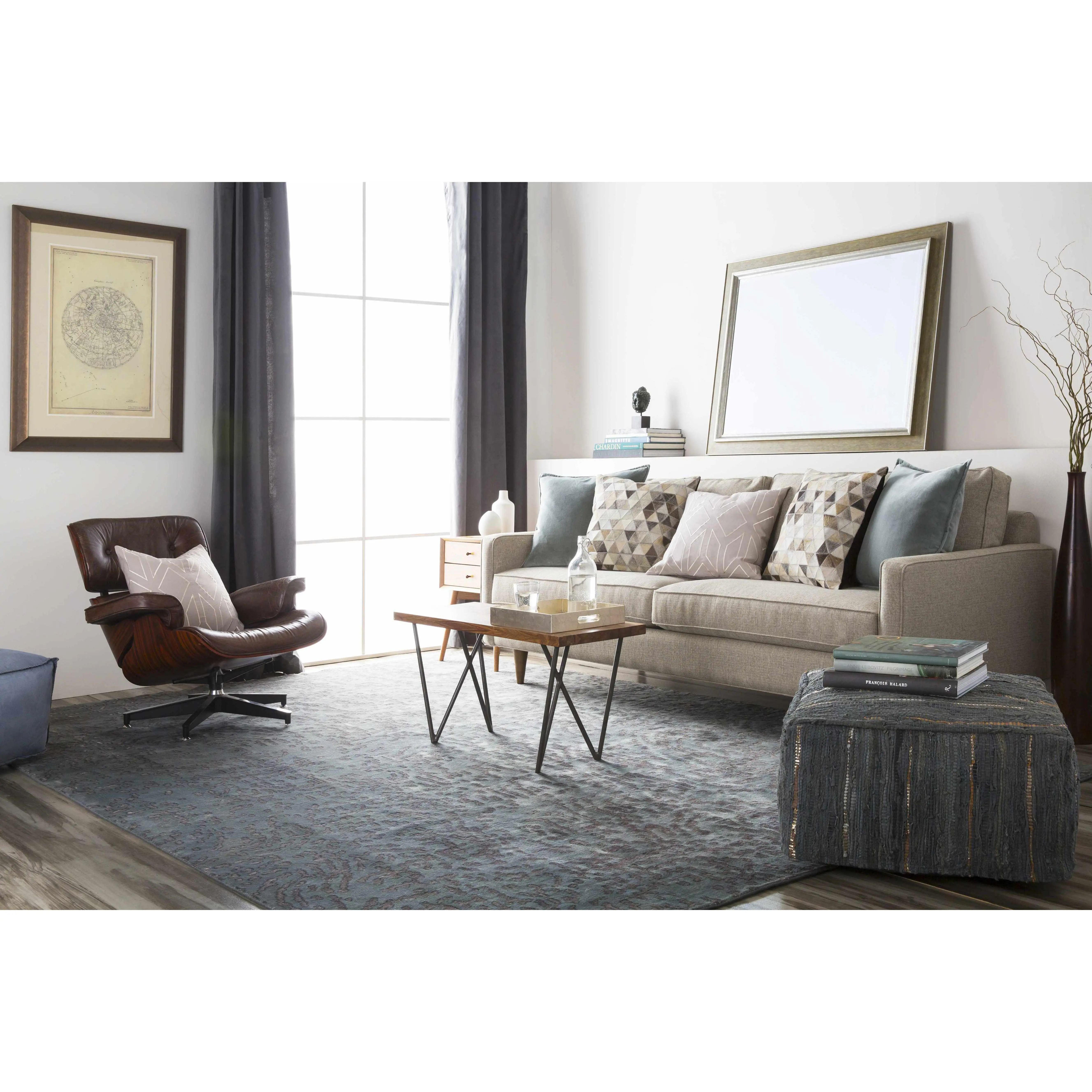 Pensacola 5x8 Charcoal Premium Wool&Viscose Rug - Clearance