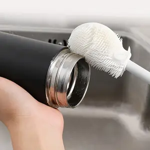 2pcs Bottle Brush, Bottle Cleaning Brush with Long Handle, Suitable for Cleaning Narrow-Mouth Containers, Vacuum Sports Bottles, Tumblers, Flasks and Glassware, Bottlewasher