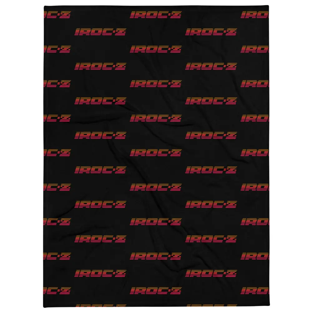 Retro 1980s Chevy Camaro IROC-Z Logo Fender Emblem Throw Blanket