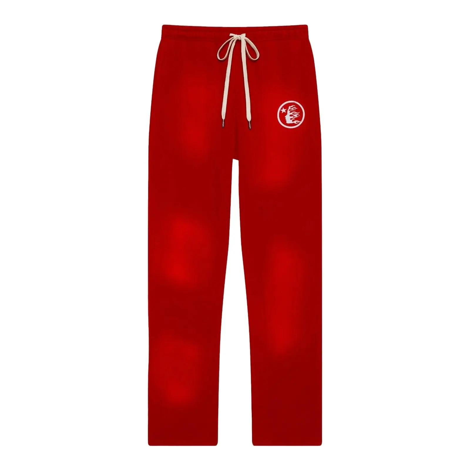 Hellstar Uniform Sweatpants Red, Authentic, Elastic Waist, Drawstring, Tapered Leg, Streetwear Sweatpants, Casual Everyday Bottoms