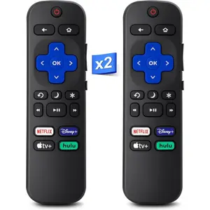 Replacement for Roku-TV-Remote, Compatible for Hisense/Onn/Sharp Roku Series Smart TVs[Pack of 2]-USA