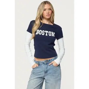 Boston Layered Long Sleeve T Shirt