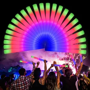 58Pcs Foam Glow Sticks Bulk,Led Glow Sticks with 3 Modes Colorful Flashing,Long Life Battery Glow In The Dark Supplies for Weddings,Parties,Festivals,Sporting Events