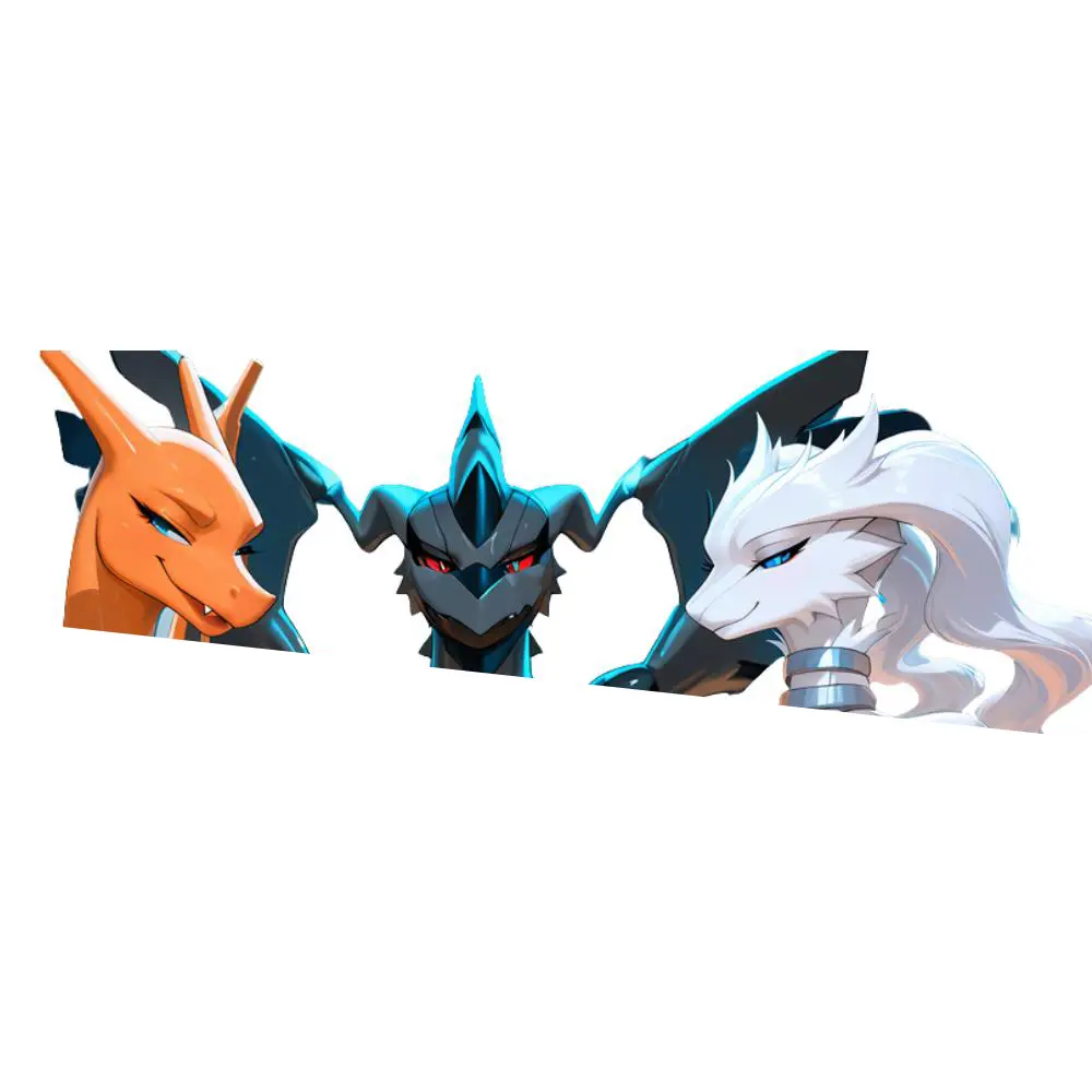 Legendary Dragon Trio Vinyl Sticker, Epic Fantasy Creature Art Decal, Elemental Battle Inspired Design, Glossy Finish, Laptop Car Water Bottle Decor
