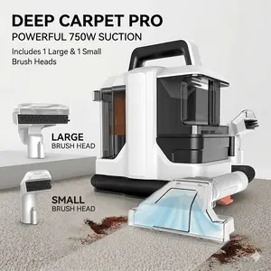 Portable Carpet Cleaner Mini Upholstery Stain Remover for Sofa Car Seat and Rug Lumina Dual Brush Head Deep Cleaning Machine for Pet Owners