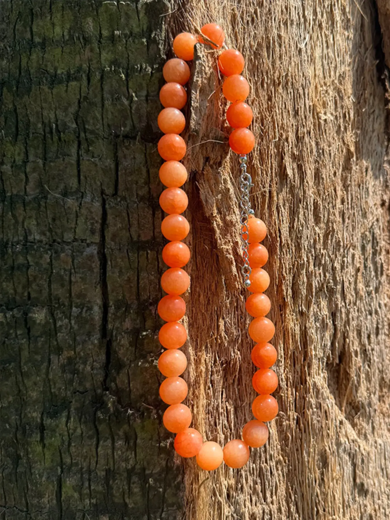 Boho Style Natural Stone Necklace, High-End 12mm Colorful Handmade Beaded Jewelry, Crystal Pendant, Pendant Design, Women's Beach Vacation Accessory, Fashion Accessory Necklace, Trendy Necklace