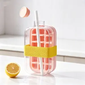 Ice Cube Mold with 12/18 Grid Sizes, Dual Layer Design, Food Grade Plastic, Fits Any Fridge, Ideal for Cocktails, Juices, Coffee, Ice Cube Tray