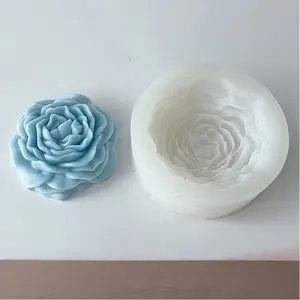 3D Peony Silicone Mold, Rose Flower Floral Realistic Silica Gel Mould for DIY Crafts, Handicraft, Decorative Craft Supplies