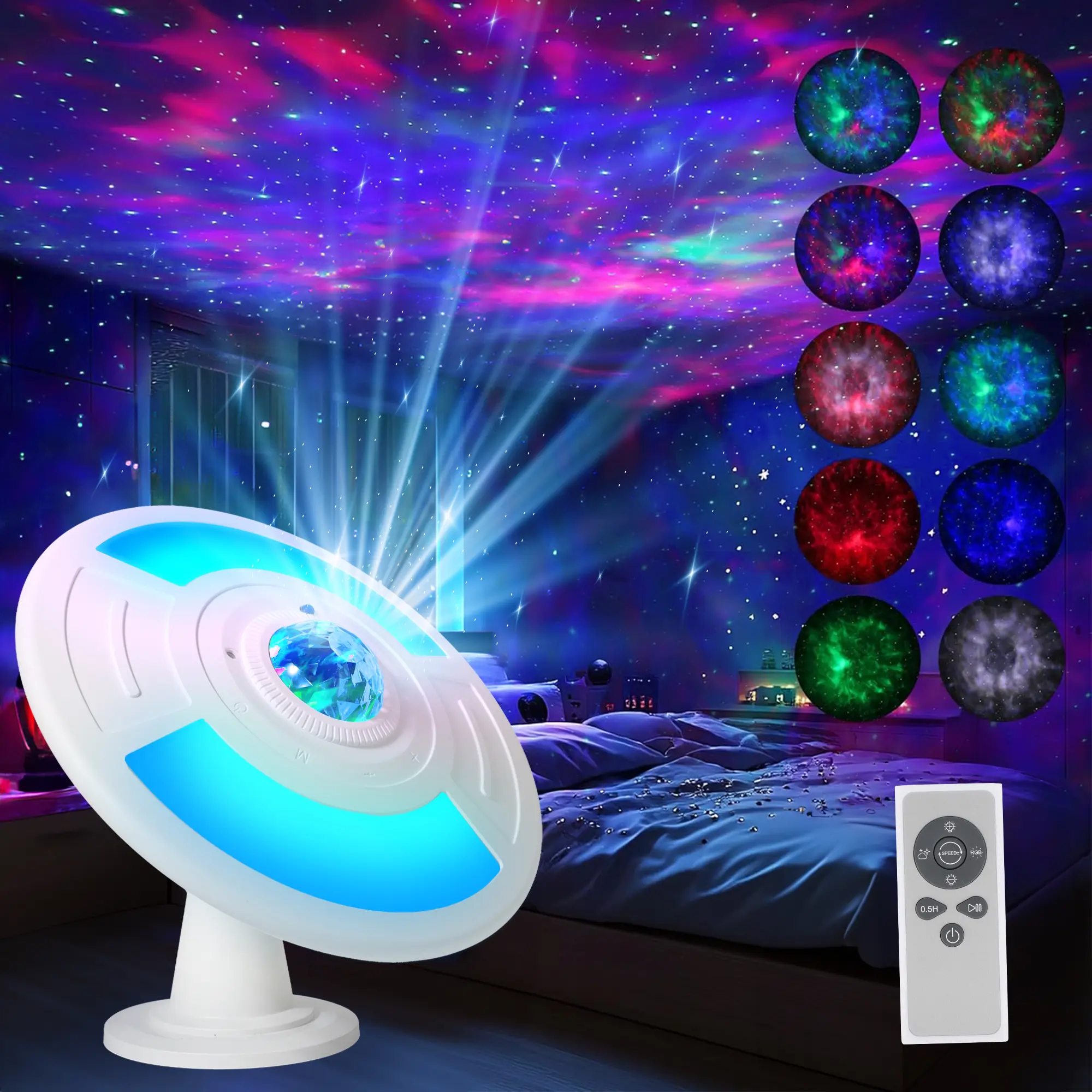 BEICHEN UFO Galaxy Projector – LED Star & Nebula Light with Remote ...
