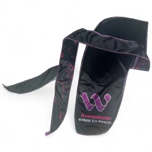 Jiggsaw Durag for Men & Women - Silky Wave Cap with Long Wide Straps, Breathable & Sweat-Wicking, Stylish Hair Care & Comfort Fit, Motorcycle Cap Head Wrap - Flooded Waters Durag