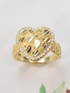 Stylish Elegant Asymmetrical Heart Shaped Women's Ring with Zircon Stone, Perfect for Daily Wear and Special Occasions, Ideal Gift for Valentine's Day, Mother's Day