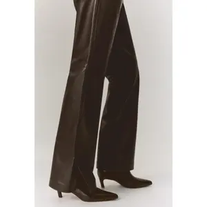 H&M Coated bootcut trousers