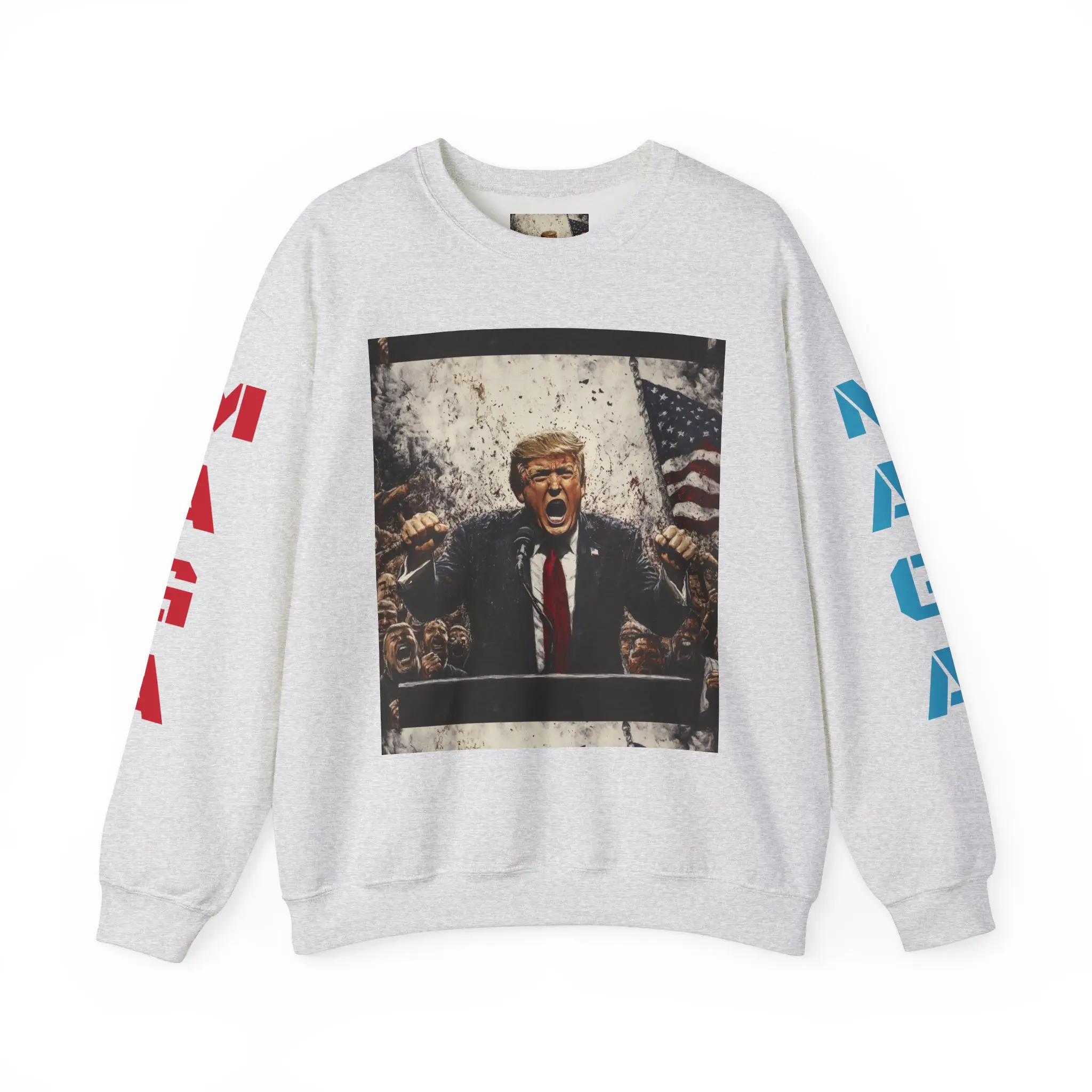 Trump 2 maga Unisex Sweatshirt, President Election Campaign 2024, Political Apparel, Pro USA Pullover, Patriotic Clothing, American Flag Jumper