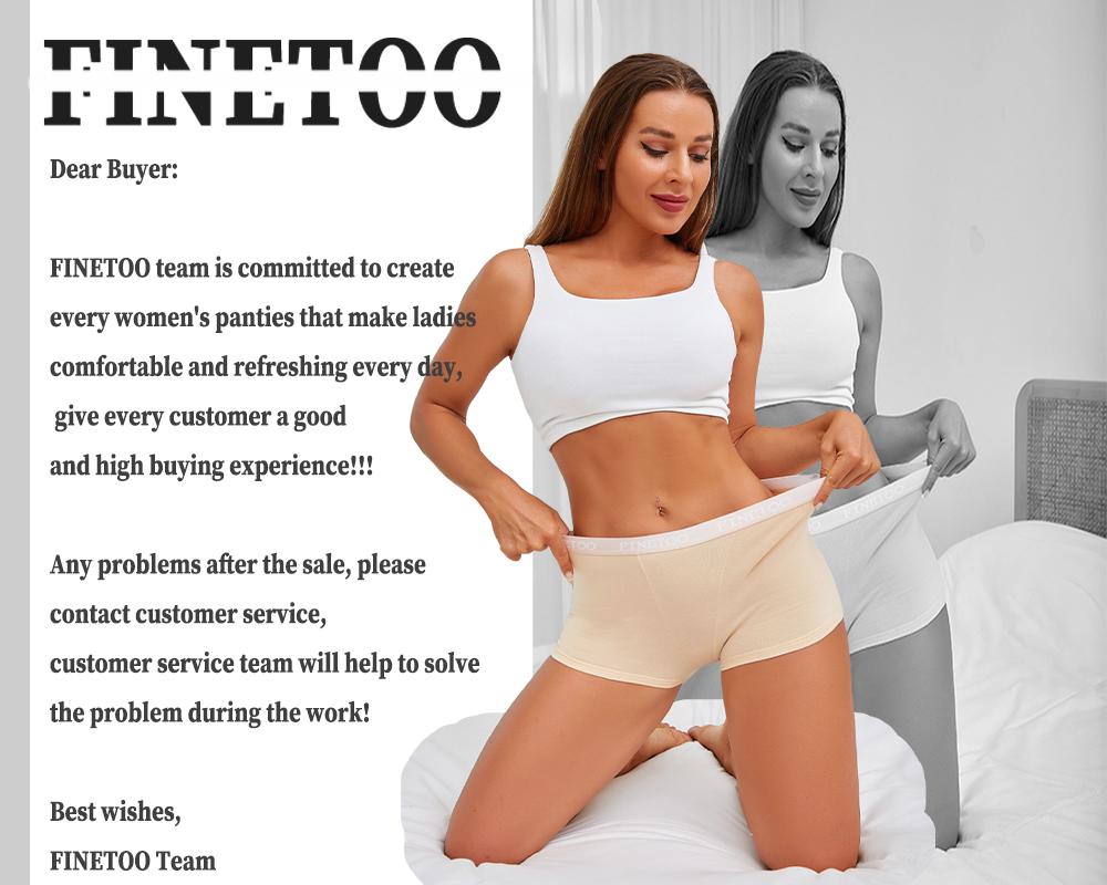 FINETOO 6Pcs  Women's  Underwear Cotton Boxer Shorts Soft Underpants Ladies Stretch Panties Solid Color Cute Women's Panties Beige Lingerie Womenswear SpringStatements