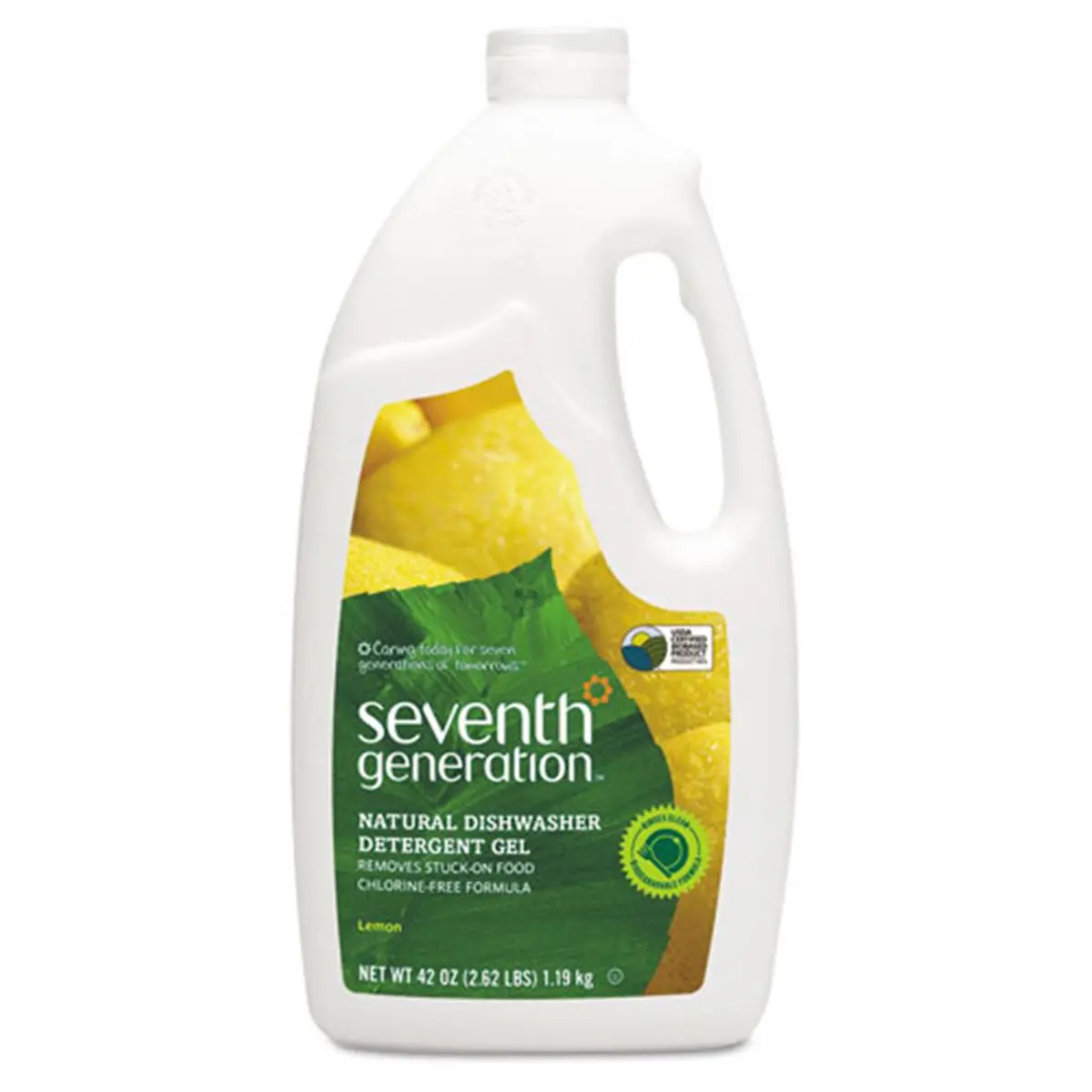 212 MAIN Natural Phosphate-Free Plant-Based Automatic Dishwasher Detergent Gel - 42oz Lemon Scent Bottle, Enzyme Boost Formula, Food Particles Remover, Organic Matter Remover, Deep Clean for Households' Plastic, Fiberglass, Enamel, Metal