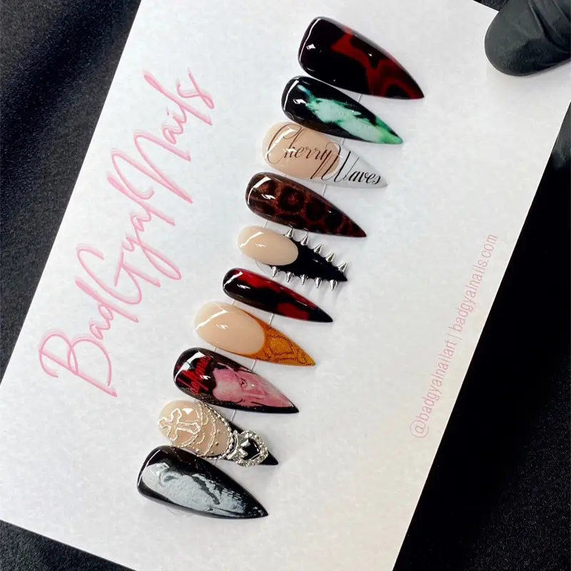 Deftones Handmade Reusable Press-on Nails