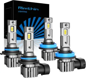 Rimthin 2011-2023 Honda Civic/Accord/CR-V/Odyssey/Pilot – 9005 High Beam + H11 Low Beam LED Headlight Bulbs, 6000K White, 800% Brighter, Plug & Play, 4-Pack tiktokshopspringglowup