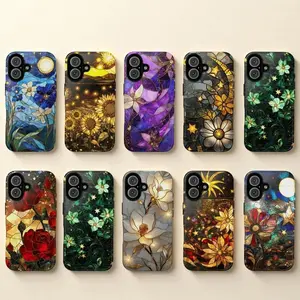 Stained Glass Floral (Printed) Tough Phone Case, iPhone