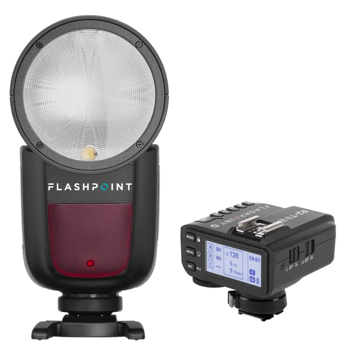 Flashpoint Zoom Li-on X R2 TTL On-Camera Round Flash Speedlight For Nikon (Godox V1) + Flashpoint R2 Mark II ETTL 2.4 GHz Wireless Flash Trigger for Nikon (Godox X2)