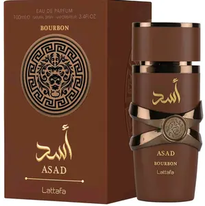 Lattafa Asad Bourbon Eau de Parfum 100ml Natural Spray 3.4oz Luxury Fragrance for Men and Women