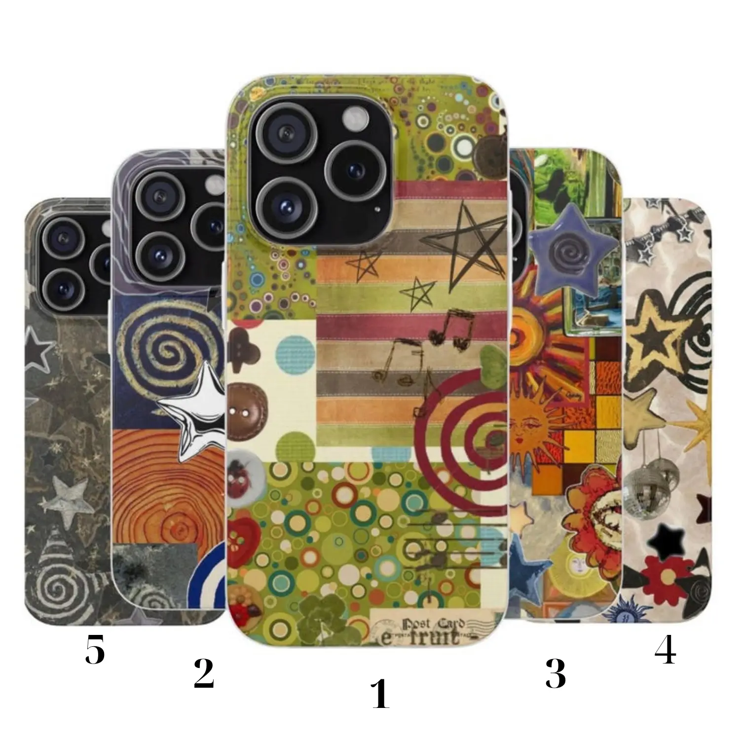 Whimsical Retro Collage Phone Case – Funky Aesthetic Star Design, Abstract Artistic Cover for iPhone 17,16, 15, 14, 13, 12, 11, X, SE & Samsung Galaxy