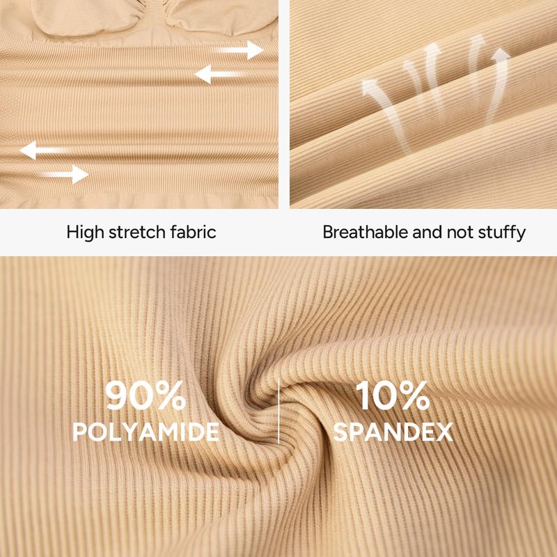 [MAX] Nebility Women's Clothing Minimalist Seamless Crewneck bodysuits shapewear, Basic Comfortable Womenswear Outdoorfun Fit bodysuits women Curve Hugging Compression Beige