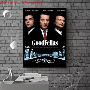 1 piece/set frameless canvas painting print poster, Classic Movie scenes Poster art, Goodfellas movie poster, Unframed wall art, a perfect gift for Movie loves, ideal gift for bedroom, living room, wall decoration, room decor