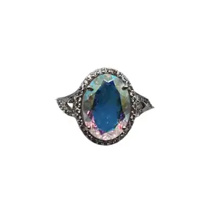 Mystic Topaz Ring In Sterling Silver Size Eight