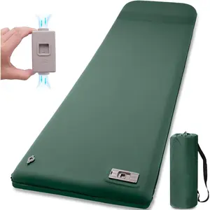 Self Inflating Sleeping Pad with Electric Pump, 3.14" Ultra-Thick Memory Foam Sleeping Mats for Camping,Easy Inflate&Deflate,9.5 R-Value Insulated Camping Mattress Pad with Pillow for Car Travel Tent