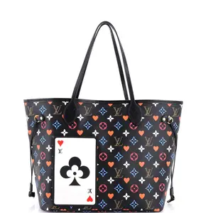 Pre-owned Louis Vuitton Canvas Coated Tote Bags REBAG Neverfull NM Tote Limited Edition Game On Multicolor Monogram MM by Rebag