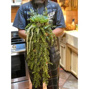 Large Succulent filled bouquet |bride|bouquet|weddings |centerpieces |bridal|live succulents|