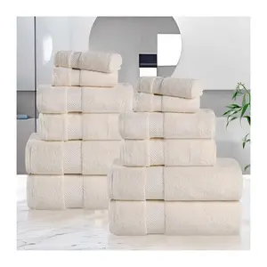 Superior Zero Twist Cotton Solid 12 Piece TowelSet