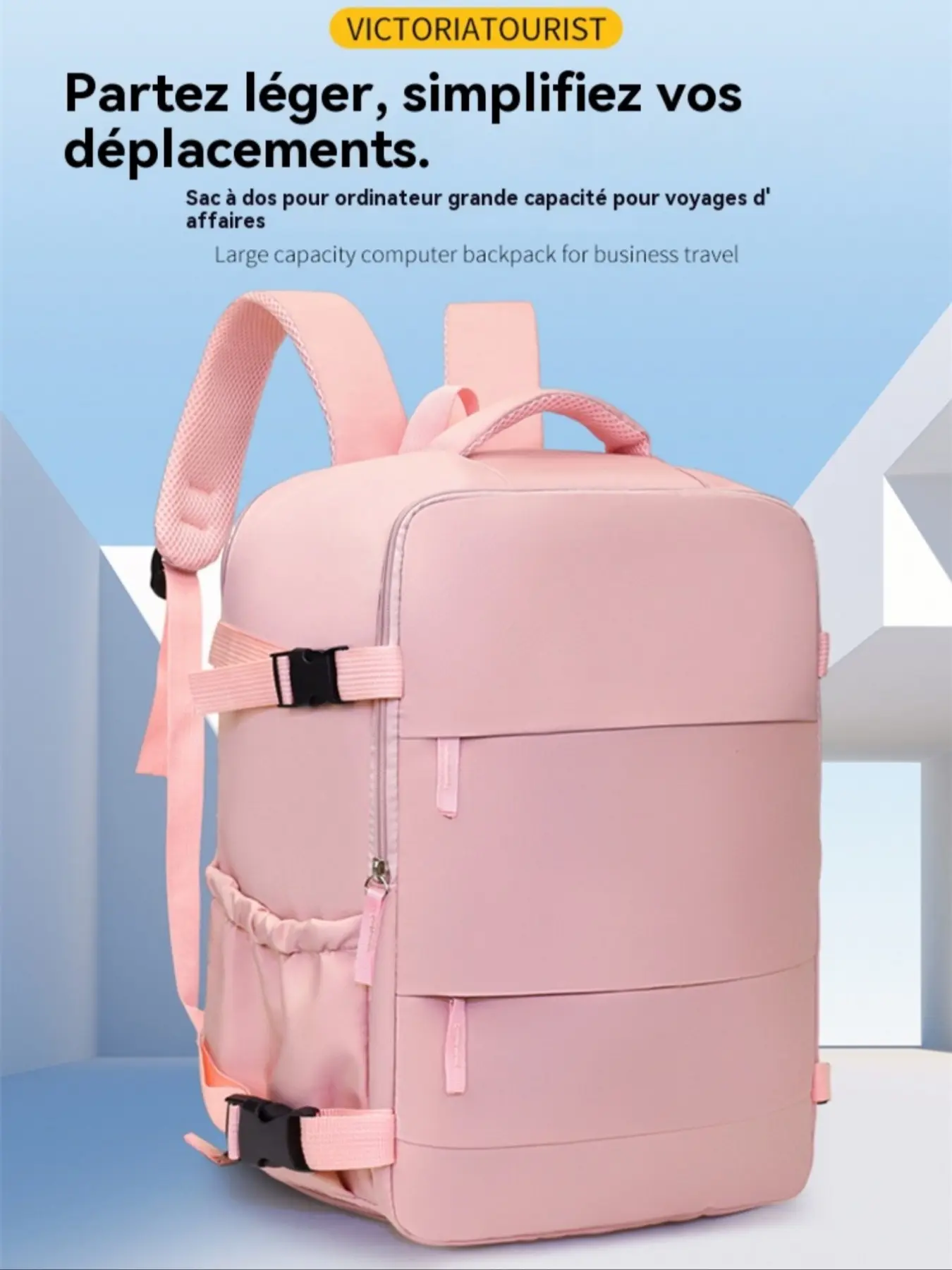 Wizz Air Cabin Baggage 40*30*20cm Unisex Multi-Pocket Travel Backpack with Shoe Compartment, Large Capacity Durable Commuter Bag for School Business Weekend Trips Airline Approved Backpack Carry On Backpack Traveler Essentials Backpack