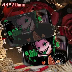 Anime The Freak Circus Harlepuin Pierrot Jester Cosplay Brooch Cartoon Rectangular Metal Badge Backpack Pins Accesorios
