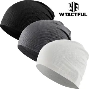 WTACTFUL 3-Pack Cooling Skull Caps for Men & Women - Breathable 3D Mesh Running Caps for Cycling, Gym & Summer