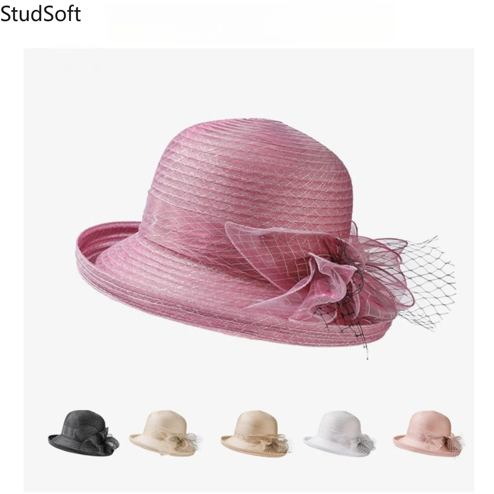 2026 Summer New British Retro Style Bucket Hat, Elegant and Simple Sun Protection Hat with Rolled Brim, Women's Hat,back to school,back to school haul