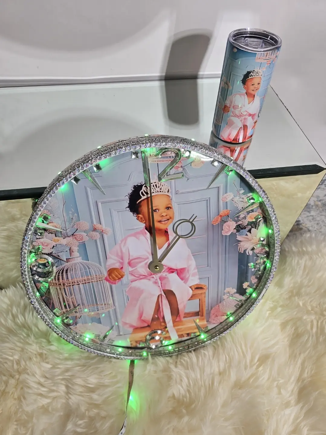 Clock and Tumblers Personnalized